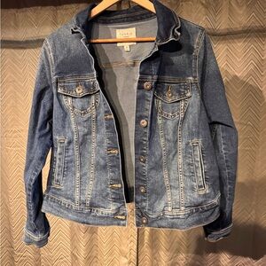 torrid Distressed Medium Blue Denim Jacket